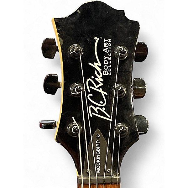 Used B.C. Rich mockingbird body art limited edition SPIRO LIGHT Solid Body Electric Guitar