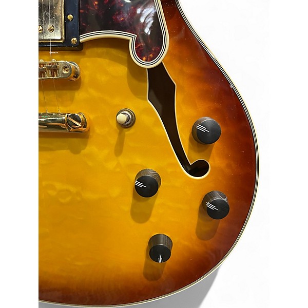 Used D'Angelico Excel DC XT Antique Amber Hollow Body Electric Guitar