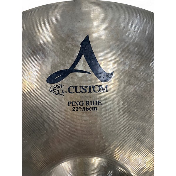 Used Zildjian 22in A Custom Ping Ride Cymbal