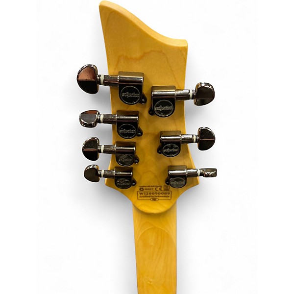 Used Schecter Guitar Research Demon 7 String Flat Black Solid Body Electric Guitar