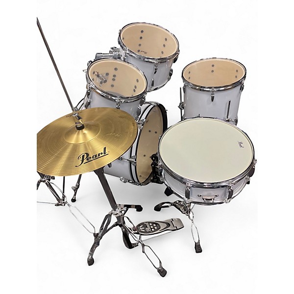 Used Pearl 5 Piece ROADSHOW PURE WHITE Drum Kit