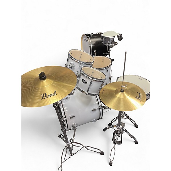 Used Pearl 5 Piece ROADSHOW PURE WHITE Drum Kit