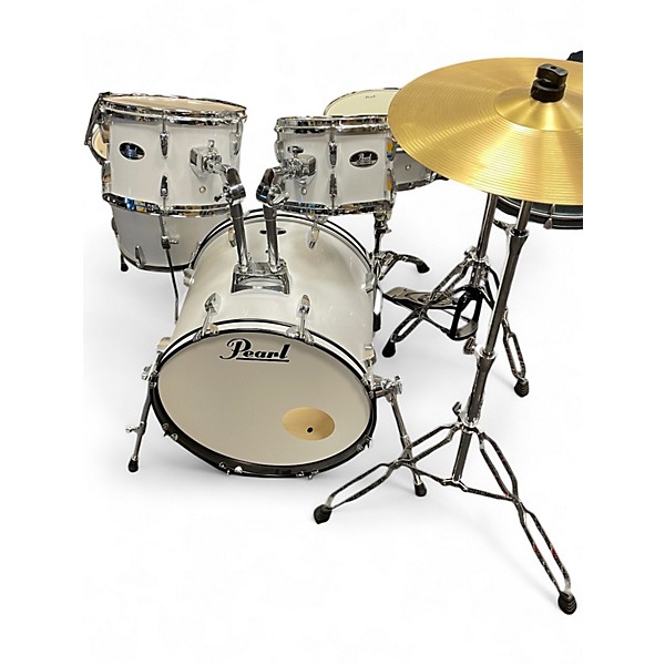 Used Pearl 5 Piece ROADSHOW PURE WHITE Drum Kit