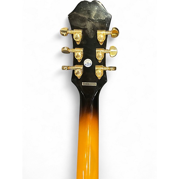 Used Epiphone J-200CE 2 Tone Sunburst Acoustic Electric Guitar