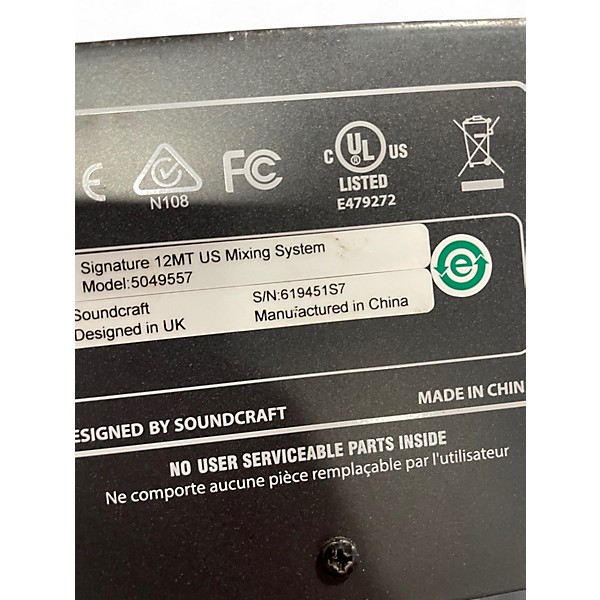 Used Soundcraft Signature 12 Unpowered Mixer