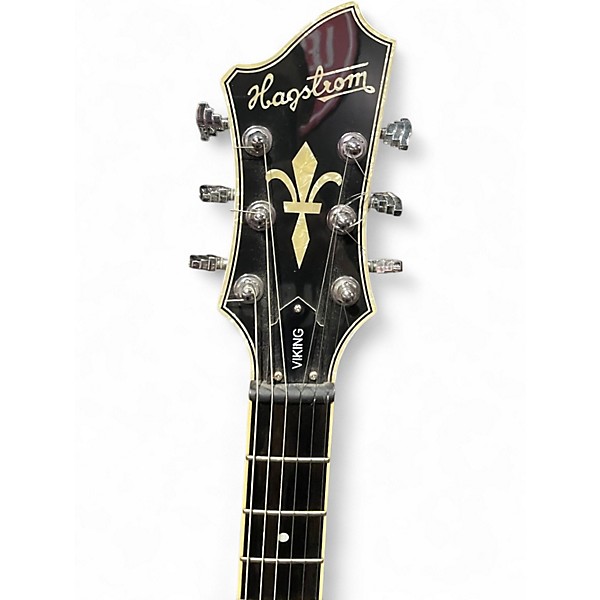 Used Hagstrom Viking Deluxe White Hollow Body Electric Guitar