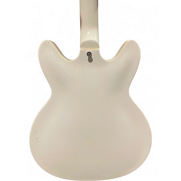 Used Hagstrom Viking Deluxe White Hollow Body Electric Guitar