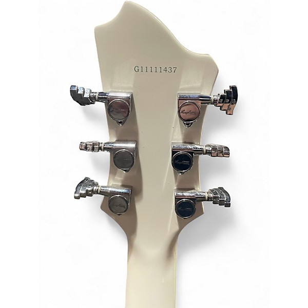 Used Hagstrom Viking Deluxe White Hollow Body Electric Guitar