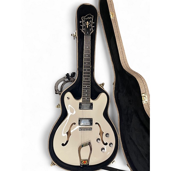 Used Hagstrom Viking Deluxe White Hollow Body Electric Guitar