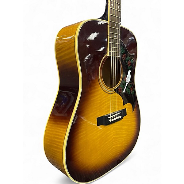 Used 1970s Alvarez 5024 Flamed Maple Sunburst Acoustic Guitar