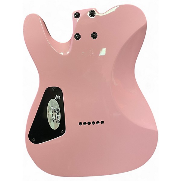 Used Schecter Guitar Research Machine Gun Kelly PT Pink Solid Body Electric Guitar