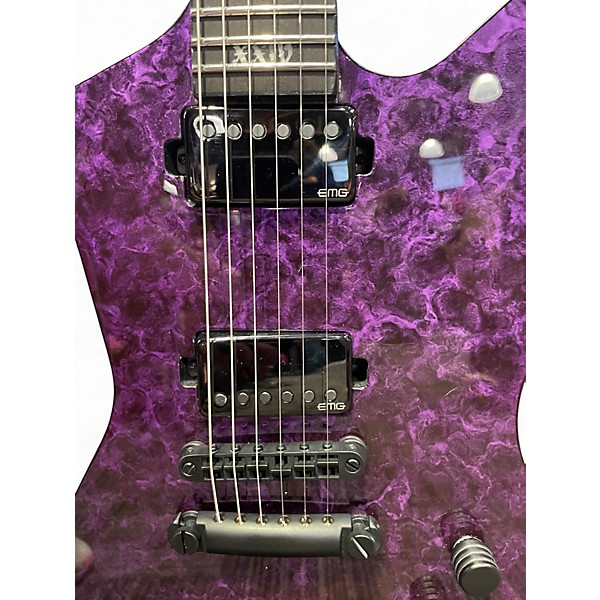 Used Schecter Guitar Research E1 Apocalypse Purple Solid Body Electric Guitar
