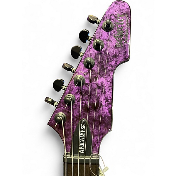 Used Schecter Guitar Research E1 Apocalypse Purple Solid Body Electric Guitar