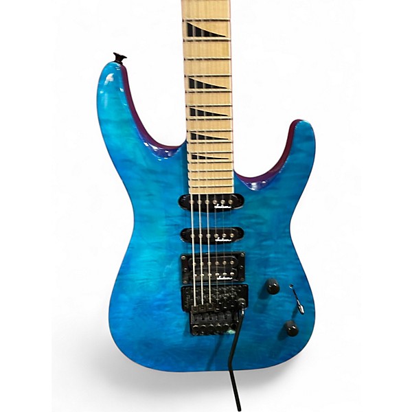 Used Jackson JS34Q Dinky Trans Blue Solid Body Electric Guitar