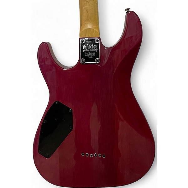 Used Schecter Guitar Research Omen Extreme 6 ELECTRIC MAGENTA Solid Body Electric Guitar