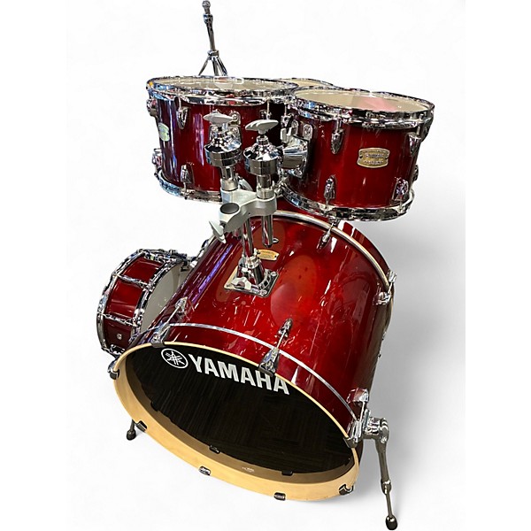 Used Yamaha 5 Piece Stage Custom Darkl Red Drum Kit
