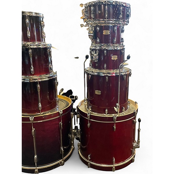 Used Yamaha 5 Piece Stage Custom Darkl Red Drum Kit