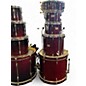 Used Yamaha 5 Piece Stage Custom Darkl Red Drum Kit
