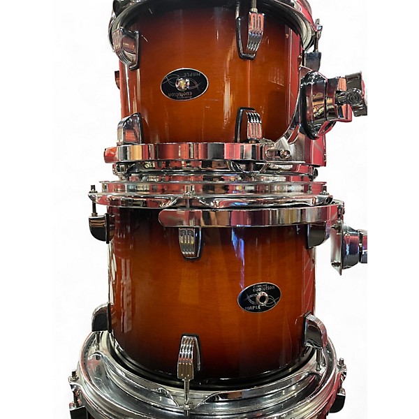 Used Ludwig 6 Piece EVOLUTION MAPLE 2 Color Sunburst Drum Kit