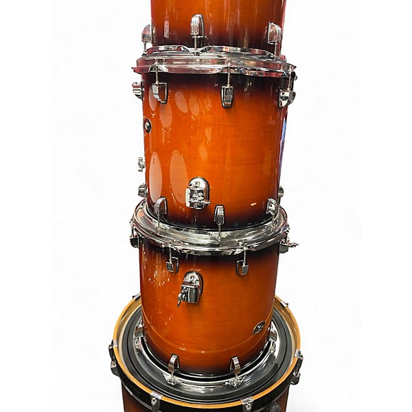 Used Ludwig 6 Piece EVOLUTION MAPLE 2 Color Sunburst Drum Kit