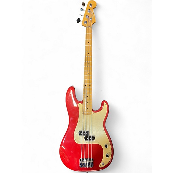 Used Fender Vintera 50s Precision Bass Fiesta Red Electric Bass Guitar