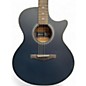 Used Ibanez AE100 Grand Auditorium Dark Tide Blue Flat Acoustic Electric Guitar