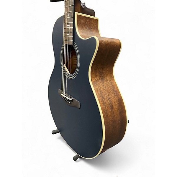 Used Ibanez AE100 Grand Auditorium Dark Tide Blue Flat Acoustic Electric Guitar