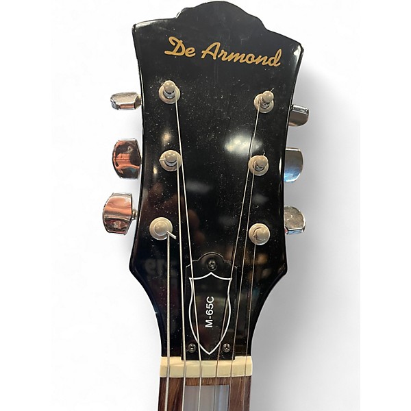 Used De Armond M65C Black Solid Body Electric Guitar