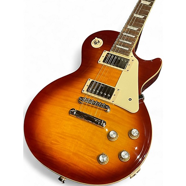 Used 2022 Epiphone Les Paul Standard 2 Tone Sunburst Solid Body Electric Guitar