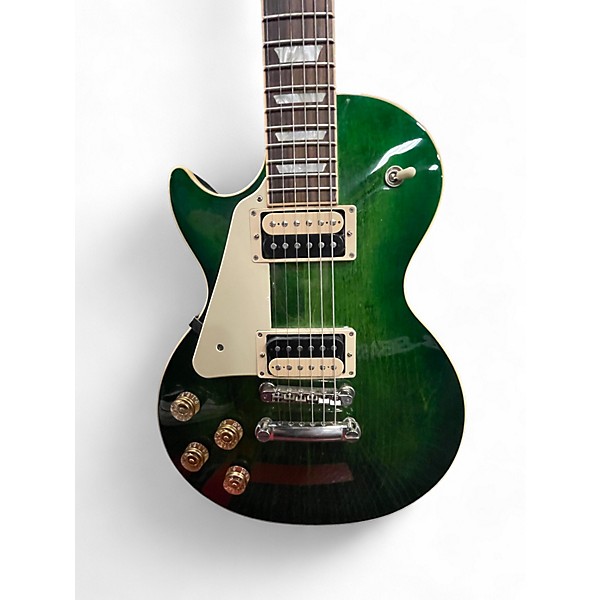 Used Gibson Les Paul Classic Left Handed Trans Green Electric Guitar