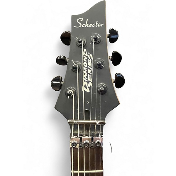 Used Schecter Guitar Research Damien 6 Black Solid Body Electric Guitar