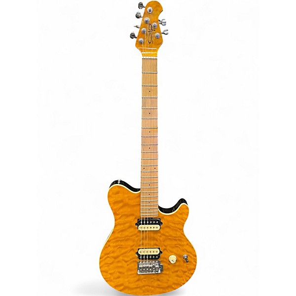 Used OLP MM1 Amber Solid Body Electric Guitar