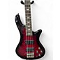 Used Schecter Guitar Research Stiletto Elite 4 String Red Electric Bass Guitar
