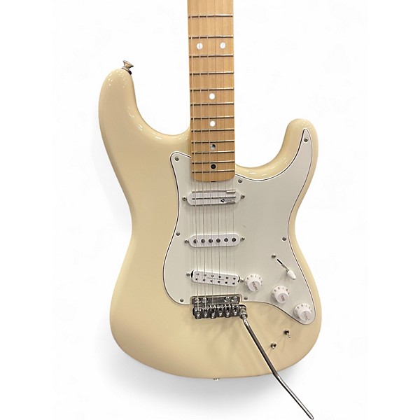 Used Fender EOB SUSTAINER STRATOCASTER Olympic White Solid Body Electric Guitar