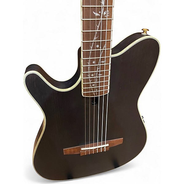 Used Ibanez TOD10NLTKF Black Nylon String Acoustic Guitar