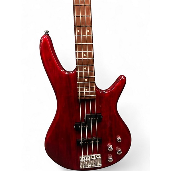 Used Ibanez GSR200 Transparent Red Electric Bass Guitar