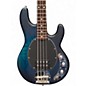 Used Sterling by Music Man Sub 4 Trans Blue Electric Bass Guitar