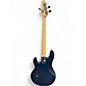 Used Sterling by Music Man Sub 4 Trans Blue Electric Bass Guitar