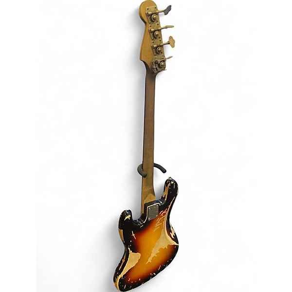 Vintage 2015 Fender Jaco Pastorius Signature Relic Jazz Bass Aged Sunburst Electric Bass Guitar