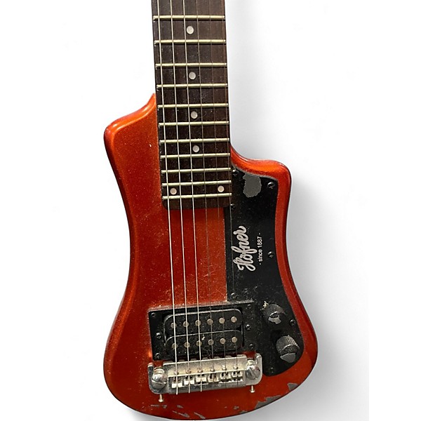 Used Hofner Contemporary Series Shorty Metallic Orange Solid Body Electric Guitar