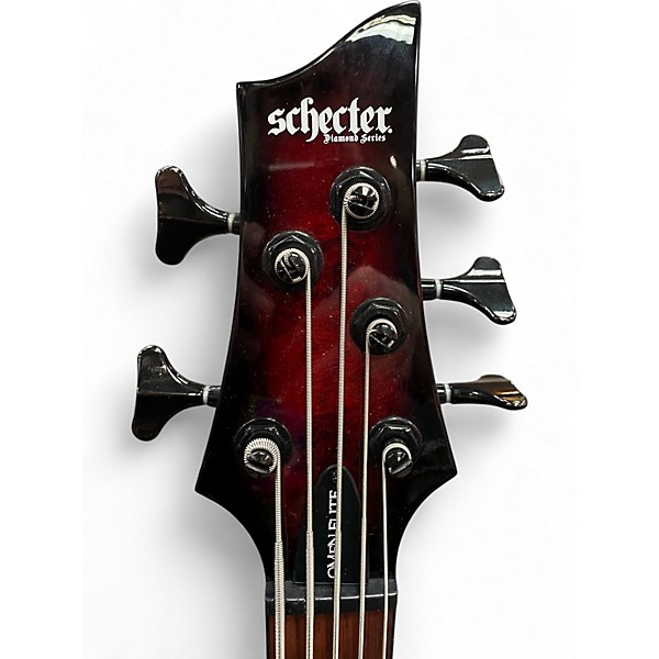Used Schecter Guitar Research OMEN ELITE 5 BLACK CHERRY BURST Electric Bass Guitar