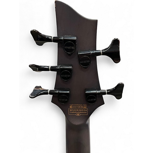 Used Schecter Guitar Research OMEN ELITE 5 BLACK CHERRY BURST Electric Bass Guitar