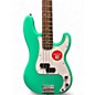 Used Squier Precision Bass Surf Green Electric Bass Guitar