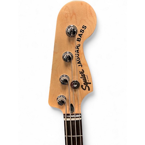 Used Squier Short Scale Vintage Modified Jaguar Gunmetal Gray Electric Bass Guitar