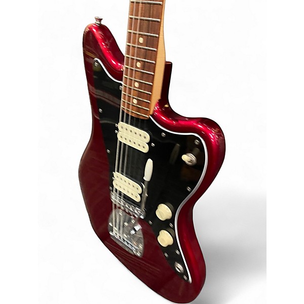 Used Fender Player Jazzmaster Chrome Red Metallic Solid Body Electric Guitar
