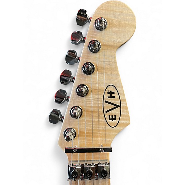 Used EVH Stripe Series Circles Black and White Solid Body Electric Guitar