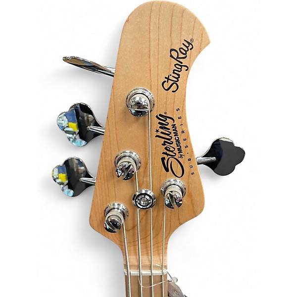 Used Sterling by Music Man SUB Stingray Satin Transparent Black Electric Bass Guitar