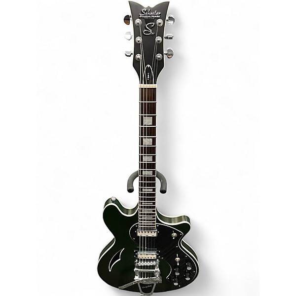 Used Schecter Guitar Research TSH1 Emerald Green Hollow Body Electric Guitar