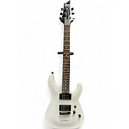 Used Schecter Guitar Research Omen 6 WHITE Solid Body Electric Guitar