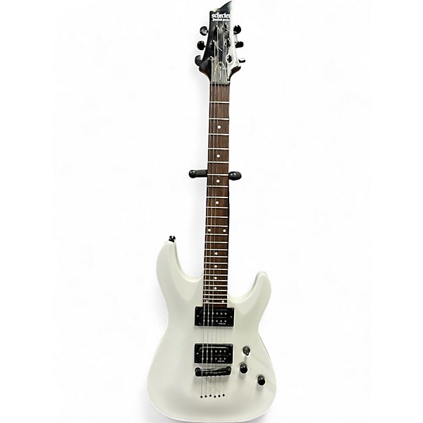 Used Schecter Guitar Research Omen 6 WHITE Solid Body Electric Guitar